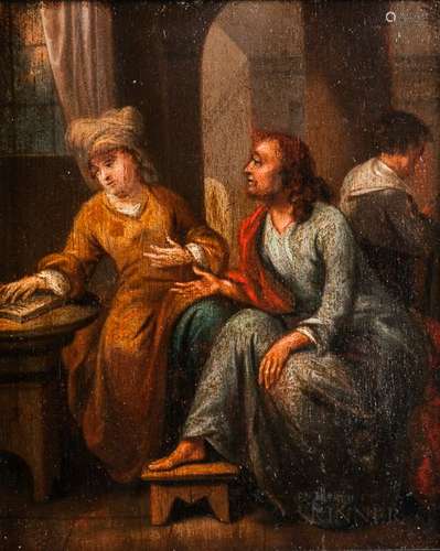 Manner of Johann Rudolf Byss (Swiss, 1660-1738) Christ in the House of Mary and Martha