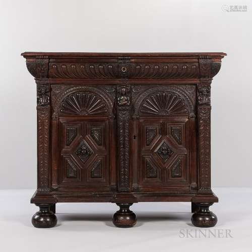 Carved Oak Cupboard