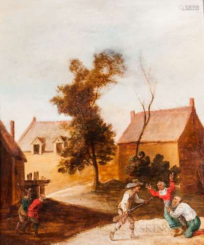 Dutch School, 17th Century Soldiers Taking Village Folk as Prisoners