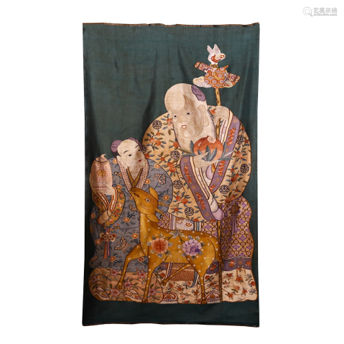 CHINESE EMBROIDERY KESI TAPESTRY DEPICTING LO…