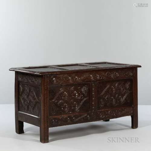 Carved Oak Chest