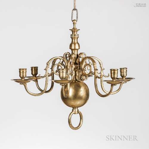 Dutch Brass Chandelier