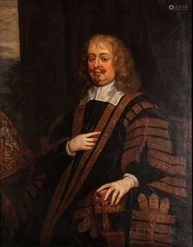 After Sir Peter Lely (Dutch, 1618-1680) Seated Portrait of Edward Hyde, First Earl of Clarendon