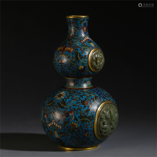 A CHINESE CLOISONNE INLAID SPINAC…