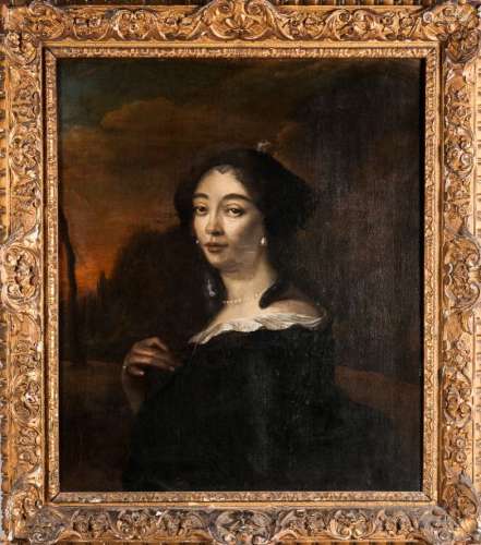 Attributed to Pieter Hermansz. Verelst (Dutch, c. 1618-c. 1668) Portrait of Anna de Hooghe (164