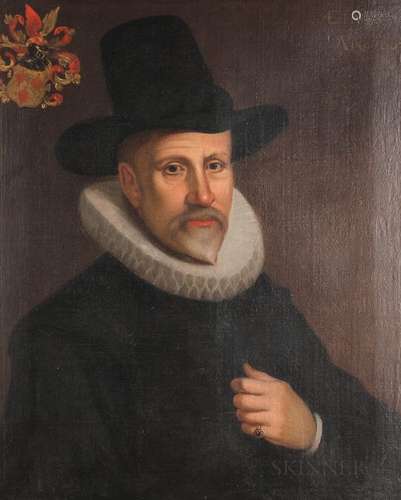 Manner of Willem van der Vliet (Dutch, c. 1584-1642) Man in a Ruff Collar and Tall Hat