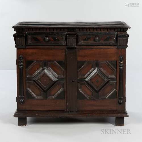 Walnut Enclosed Chest of Drawers