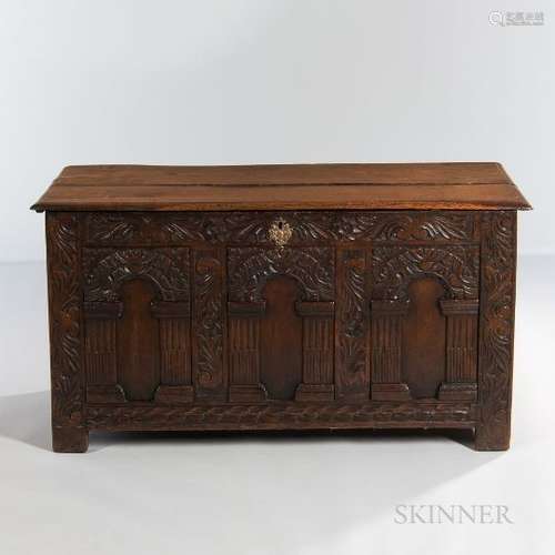 Carved Oak Chest