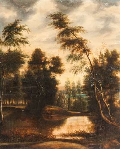 Dutch School, 18th/19th Century Country Landscape with Quiet River