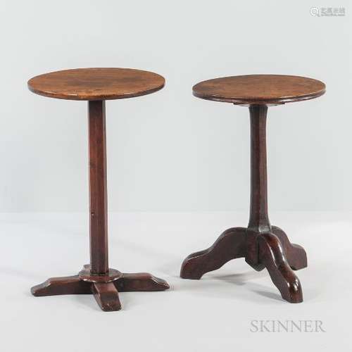 Two Oak Candlestands