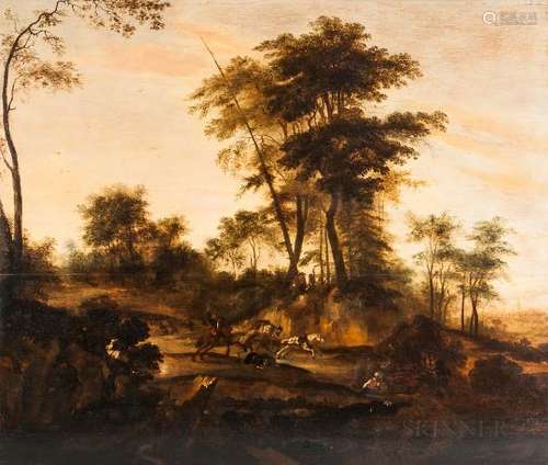 British School, 18th Century Style Travelers Ambushed by Highwaymen on a Country Road