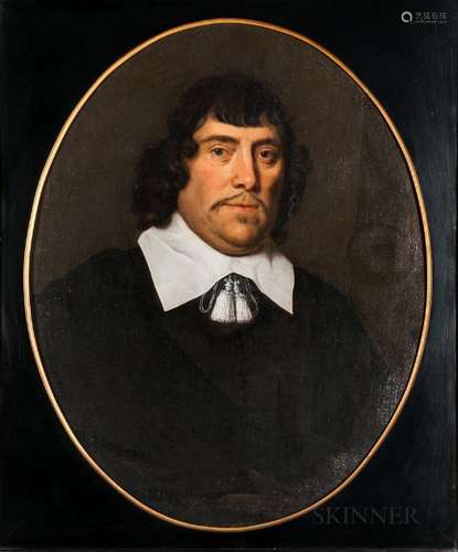 Dutch School, 17th Century Portrait of a Man in a Flat Collar with Tassels, Thought to be a Mer