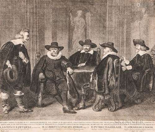 Dutch and French Schools, 17th-19th Centuries, Seven Framed Portrait Engravings by or after Thomas d