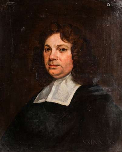 Dutch School, 17th Century Style Portrait Bust of a Man with a Linen Collar