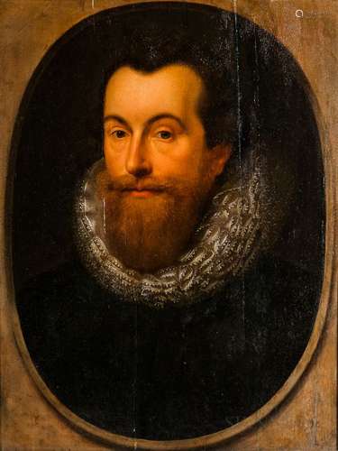 Dutch School, 17th Century Portrait of a Man in a Lace Ruff Collar