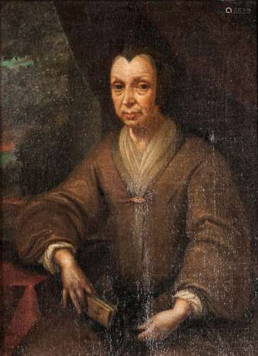 School of Pieter Cornelisz. van Slingelandt (Dutch, 1640-1691) Older Woman in Brown, Seated, Ho