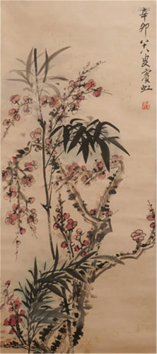 CHINESE PAINTING OF BAMBOOS AND PLUM FLOW…