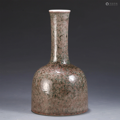 CHINESE RED UNDER GLAZE BOTTLE VASE