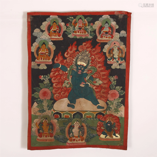 CHINESE TIBETAN THANGKA DEPICTING JAMBH…