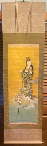 Japanese Scroll Painting - Kuanyin