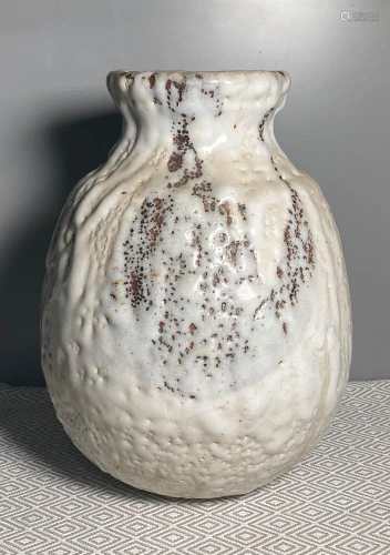 Japanese Large Ovoid Shaped Shjino Glazed Vase