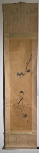 Japanese Scroll Painting - Old Man
