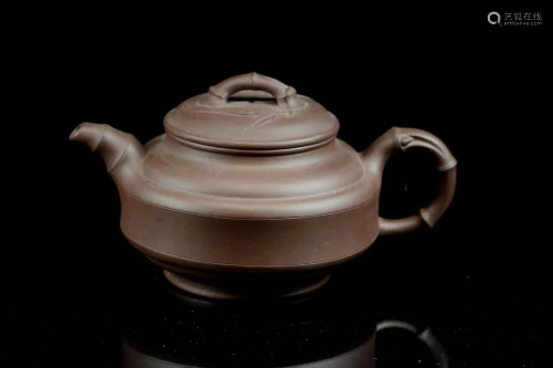 Chinese Yixin Teapot with Bamboo Motif