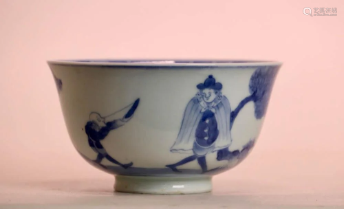 18th cen Chinese Porcelain Bowl with Dutchman…