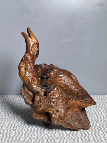 Chinese Root Sculpture - Goose Head