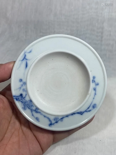 Chinese Blue White Porcelain Dish Inkstone