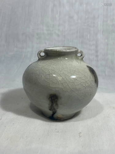 Chinese Old Kiln Porcelain Miniture Urn with B…