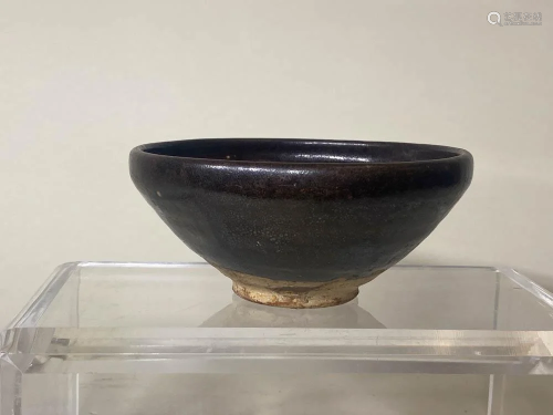 Chinese Teabowl with Oil Spot Glaze
