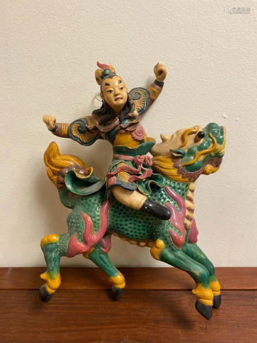 Chinese Terracotta Rooftile Warrior on Horse