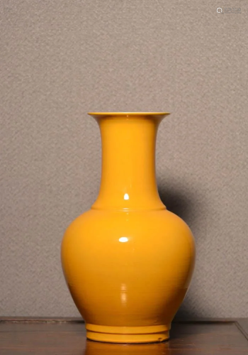 Chinese Yellow Porcelain Vase
