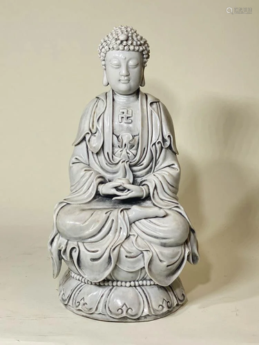 Chinese Blanc de Chine Degua Porcelain Buddha