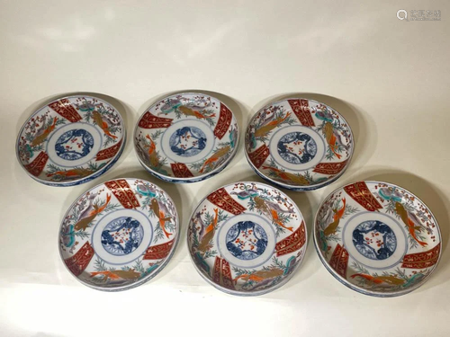 Japanese Imari Plates - Group of Six