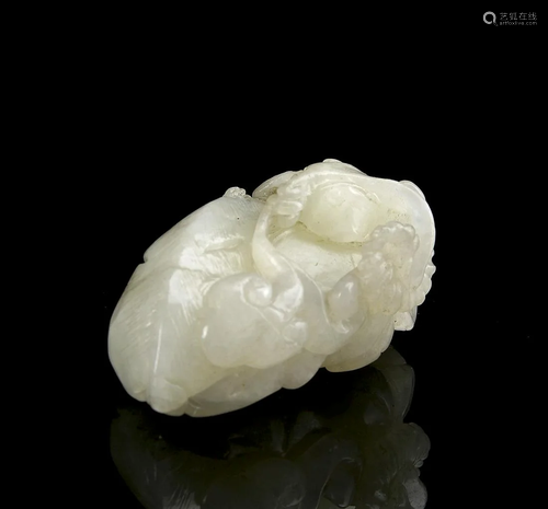 Chinese Carved Jade Ram