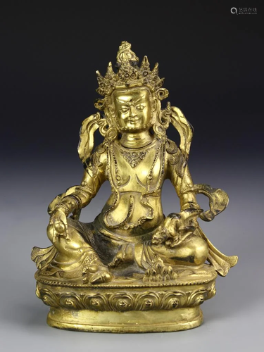 Chinese Tibetan Gilt Buddha