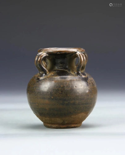 Chinese Antique Brown Glazed Jar
