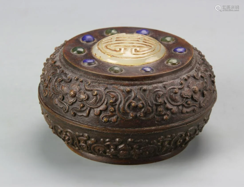 Chinese Bronze Round Box