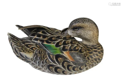 Carl Danos Wooden Decorative Duck Decoy