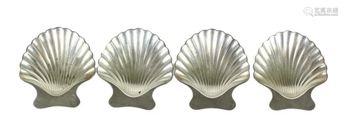 (4) Tiffany & Co. Sterling Nut Dishes