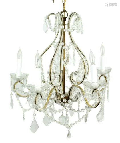 Intricate Cut Glass Chandelier