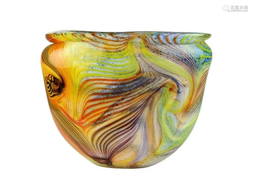 Italian Murano Style Multi Colored Bowl