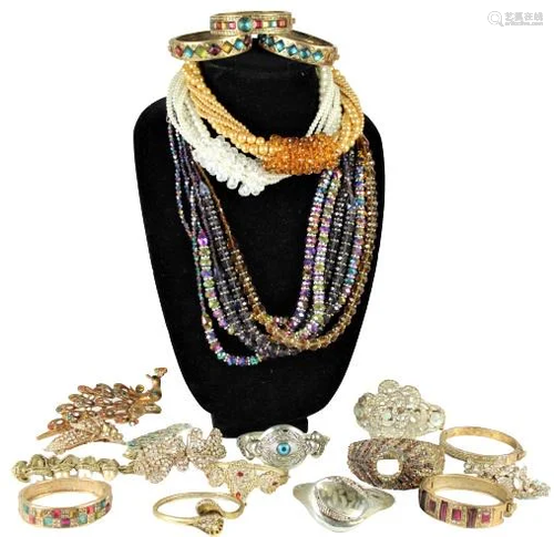 Large Collection of Beaded and Jeweled Jewelry