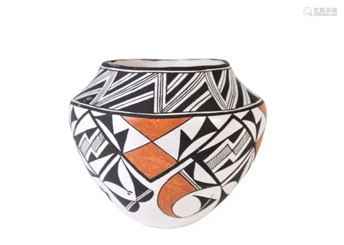 Lucy M. Lewis (1898-1992) Acoma Pottery Jar