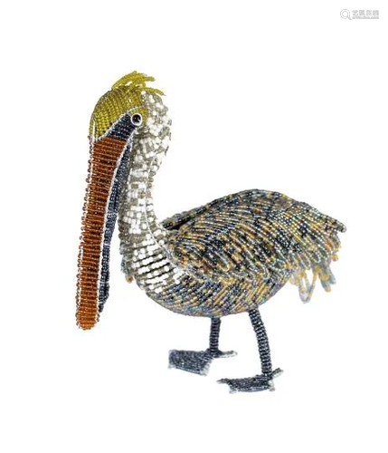 Beaded Pelican Figure