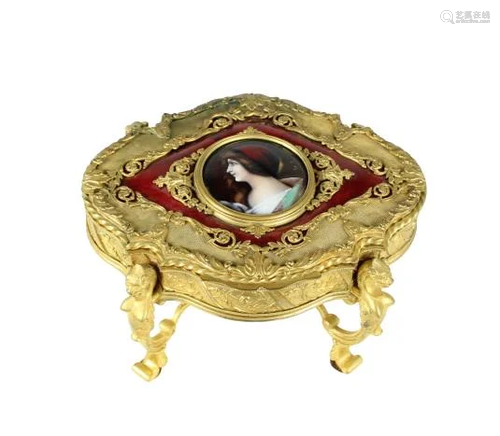 French Gilt Jewelry Box