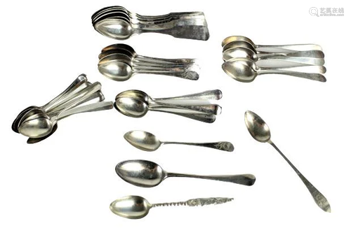 Group of Coin Silver Spoons