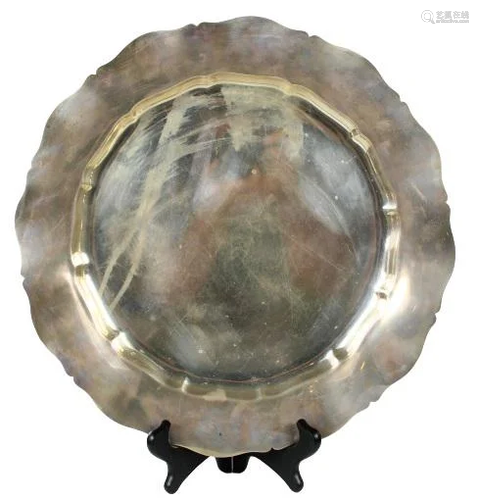 Gorham Sterling Scalloped Platter